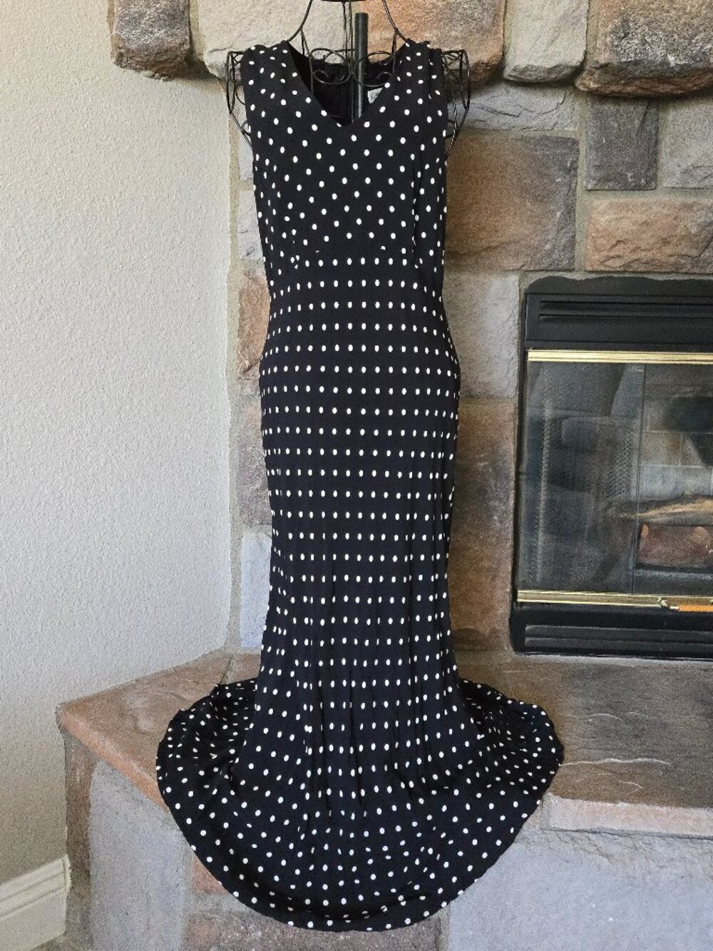 90's Karen Kane Polka Dot Maxi Dress (14)